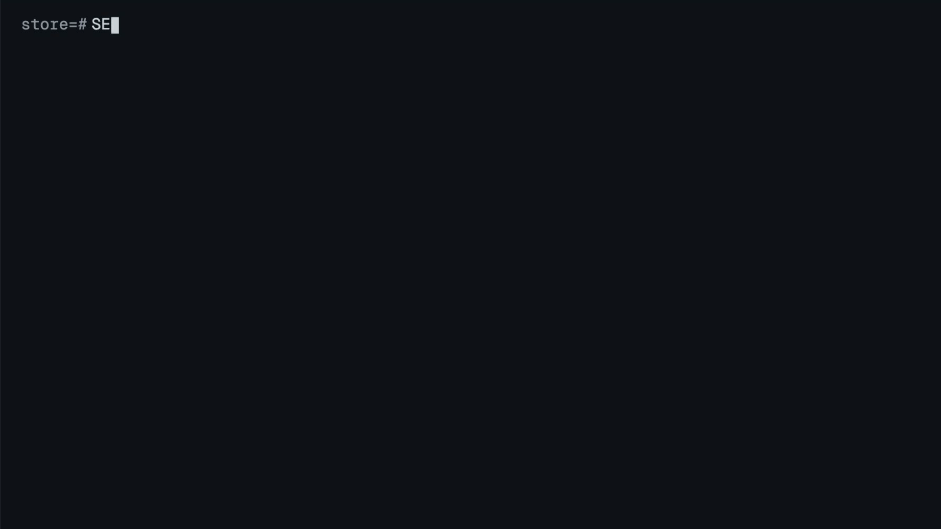 Animation showing SELECT stripe_customer.list() and similar SQL commands that are returning data from the Stripe API.